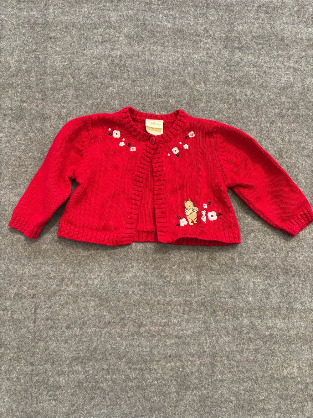 Disney red Winnie the Pooh cardigan Size 0-3 months